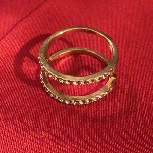 Gold crystal fashion Ring